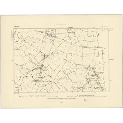 1882 Map of Bedfordshire V.SW, 1883 Print