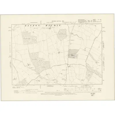 1899 Map of Bedfordshire VI.SW, 1902 Print