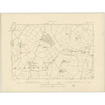1882 Map of Bedfordshire VII.NE, 1884 Print