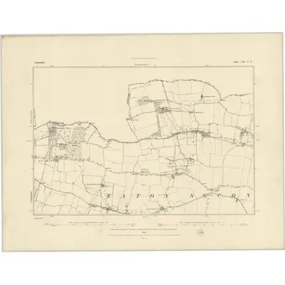 1882 Map of Bedfordshire VIII.NE, 1883 Print