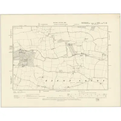 1900 Map of Bedfordshire VIII.NE, 1902 Print