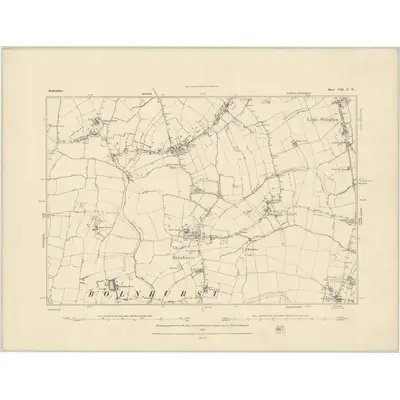 1882 Map of Bedfordshire VIII.NW, 1884 Print