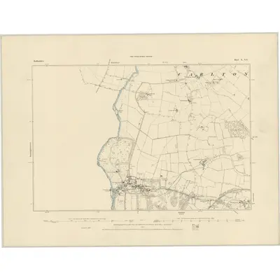 1882 Map of Bedfordshire X.NE, 1885 Print