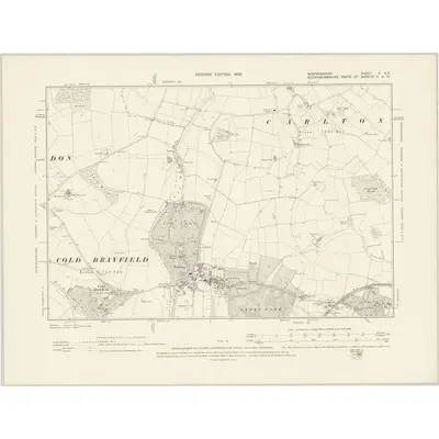 1899 Map of Bedfordshire X.NE, 1902 Print