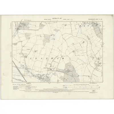 1924 Map of Bedfordshire XI.NE, 1927 Print