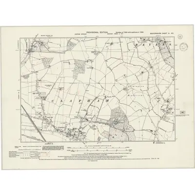 1938 Map of Bedfordshire XI.NE, 1944 Print
