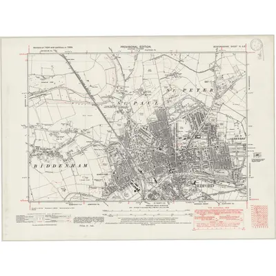 1938 Map of Bedfordshire XI.SE, 1946 Print