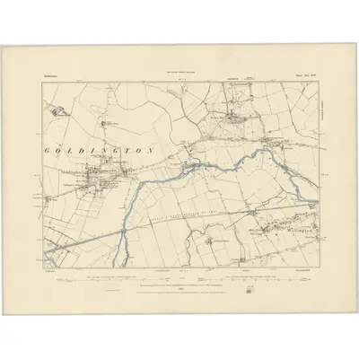 1881 Map of Bedfordshire XII.SW, 1885 Print