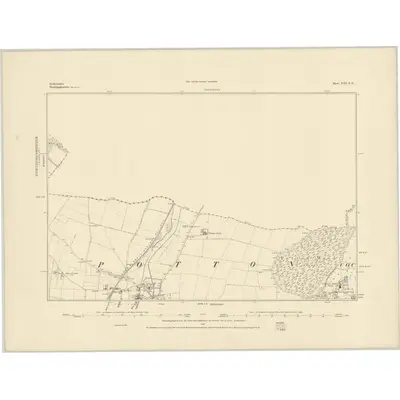 1882 Map of Bedfordshire XIII.SE, 1884 Print