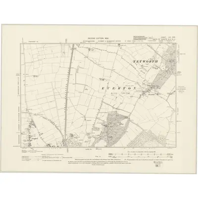 1900 Map of Bedfordshire XIII.SW, 1902 Print