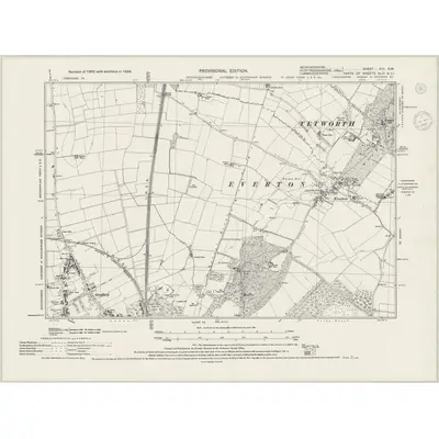 1938 Map of Bedfordshire XIII.SW, 1944 Print