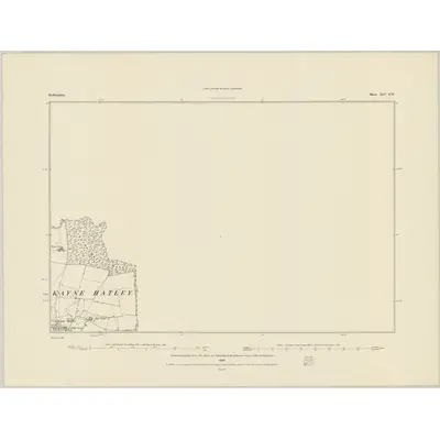 1882 Map of Bedfordshire XIV.SW, 1884 Print