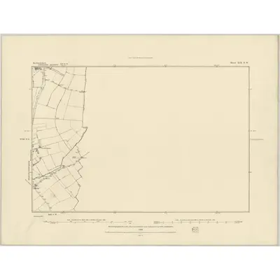 1882 Map of Bedfordshire XIX.NW, 1884 Print