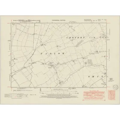 1947 Map of Bedfordshire XIX.NW, 1950 Print