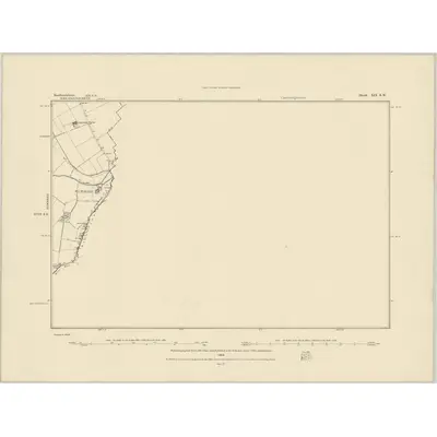 1881 Map of Bedfordshire XIX.SW, 1884 Print