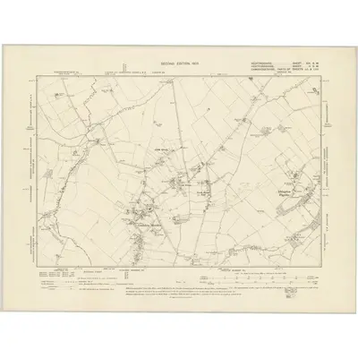 1900 Map of Bedfordshire XIX.SW, 1903 Print