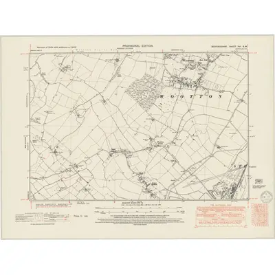1946 Map of Bedfordshire XVI.SW, 1950 Print