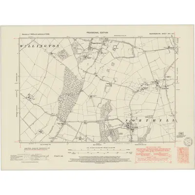 1948 Map of Bedfordshire XVII.NE, 1950 Print