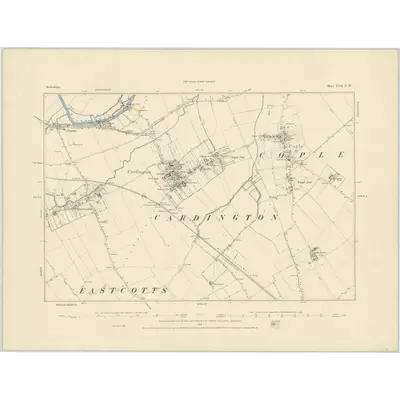 1882 Map of Bedfordshire XVII.NW, 1884 Print