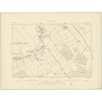 1881 Map of Bedfordshire XVII.SW, 1884 Print