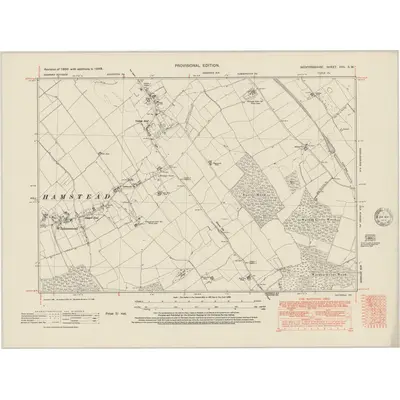 1948 Map of Bedfordshire XVII.SW, 1951 Print