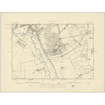 1881 Map of Bedfordshire XVIII.NW, 1883 Print