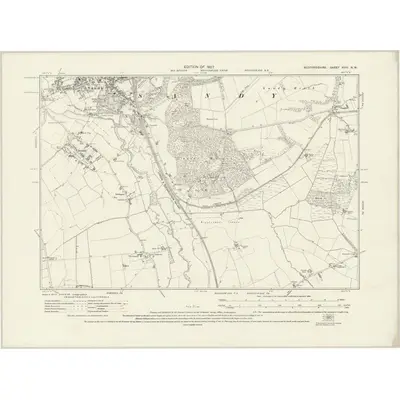 1924 Map of Bedfordshire XVIII.NW, 1927 Print