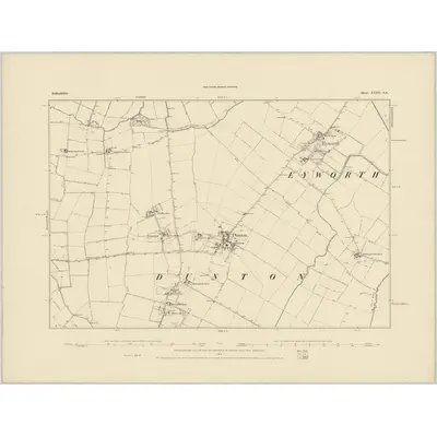 1881 Map of Bedfordshire XVIII.SE, 1885 Print