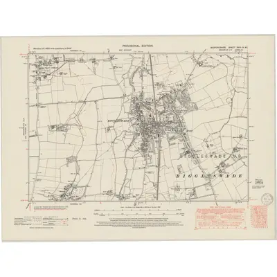 1948 Map of Bedfordshire XVIII.SW, 1950 Print