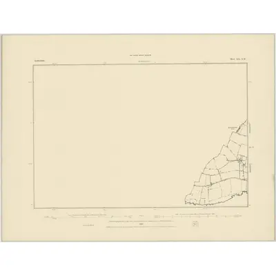 1881 Map of Bedfordshire XX.NW, 1884 Print