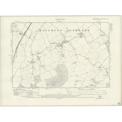 1924 Map of Bedfordshire XXI.NE, 1941 Print
