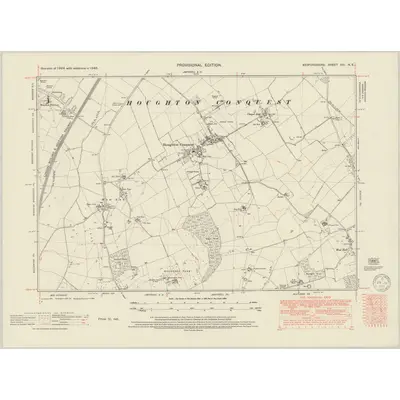 1948 Map of Bedfordshire XXI.NE, 1950 Print