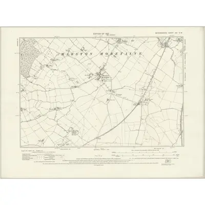 1924 Map of Bedfordshire XXI.NW, 1927 Print