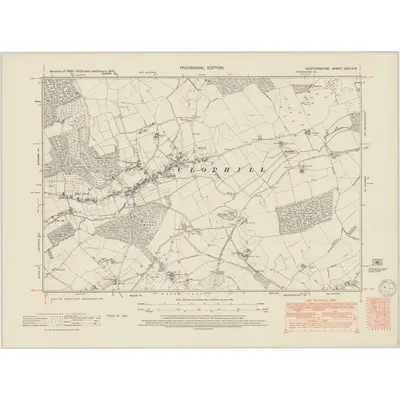 1947 Map of Bedfordshire XXII.SW, 1950 Print