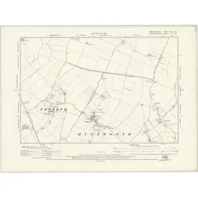 1921 Map of Bedfordshire XXIII.NE, 1925 Print