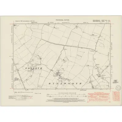 1947 Map of Bedfordshire XXIII.NE, 1950 Print