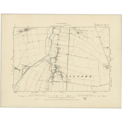 1881 Map of Bedfordshire XXIII.NW, 1886 Print