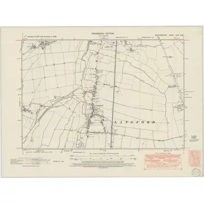 1948 Map of Bedfordshire XXIII.NW, 1950 Print