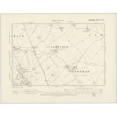 1900 Map of Bedfordshire XXIII.SE, 1901 Print