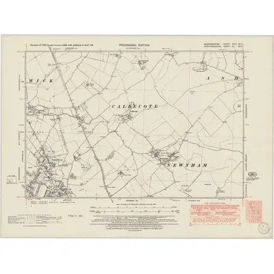 1947 Map of Bedfordshire XXIII.SE, 1950 Print