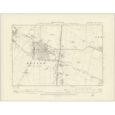 1900 Map of Bedfordshire XXIII.SW, 1902 Print
