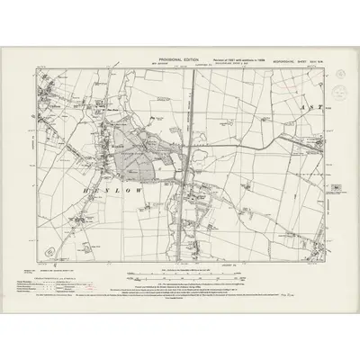 1938 Map of Bedfordshire XXIII.SW, 1944 Print