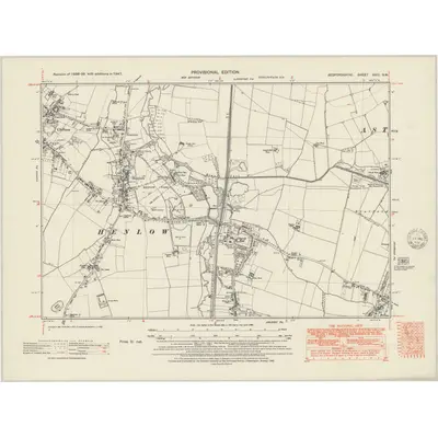 1947 Map of Bedfordshire XXIII.SW, 1951 Print