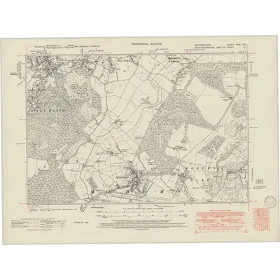 1946 Map of Bedfordshire XXIV.NE, 1950 Print