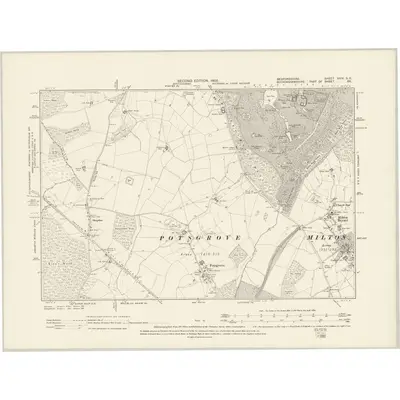 1900 Map of Bedfordshire XXIV.SE, 1902 Print