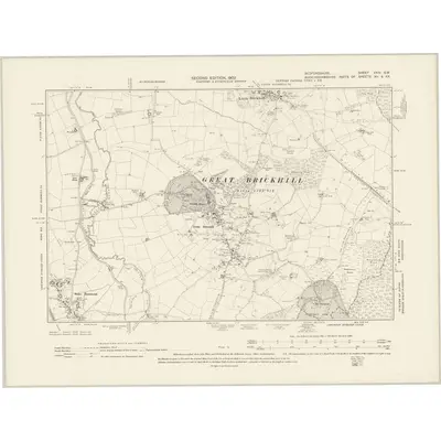 1900 Map of Bedfordshire XXIV.SW, 1902 Print