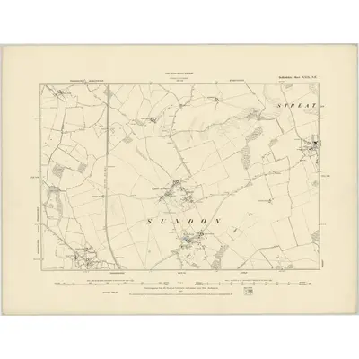 1880 Map of Bedfordshire XXIX.NE, 1887 Print