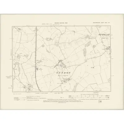 1899 Map of Bedfordshire XXIX.NE, 1902 Print