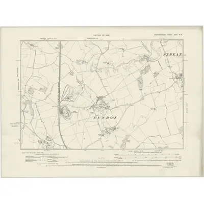 1924 Map of Bedfordshire XXIX.NE, 1926 Print