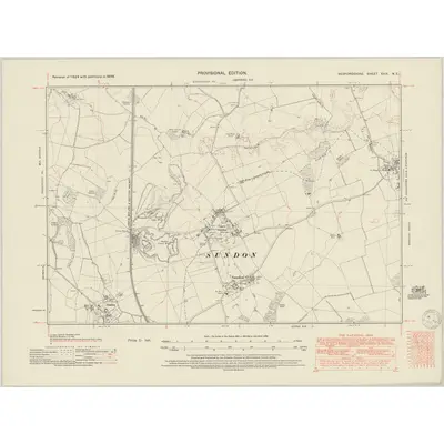 1946 Map of Bedfordshire XXIX.NE, 1950 Print